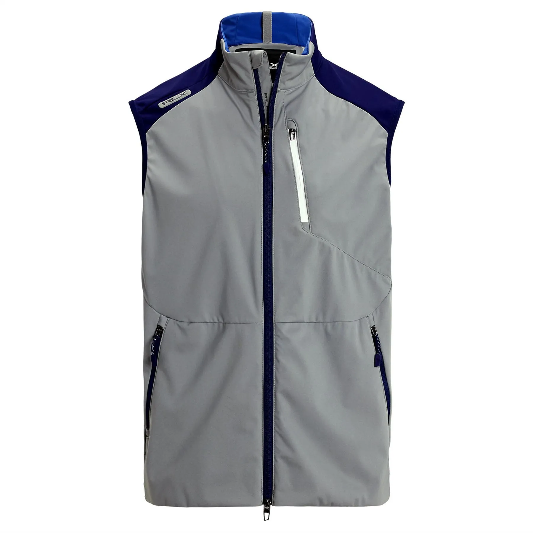 RLX Full Zip Plainweave Woven Vest Peak Gray/Refined Navy