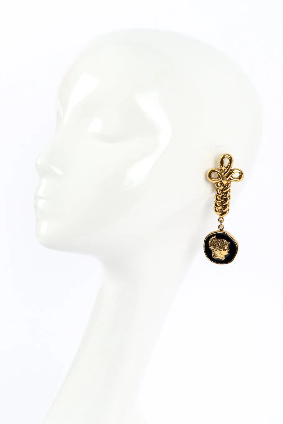 Roman Medallion Drop Earrings