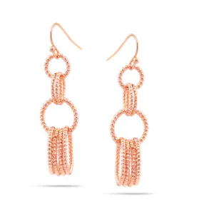 ROSE GOLD CIRCLE DROP EARRINGS #SQ5090RG