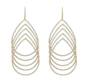 Rose Gold Diamond Chandelier Earrings