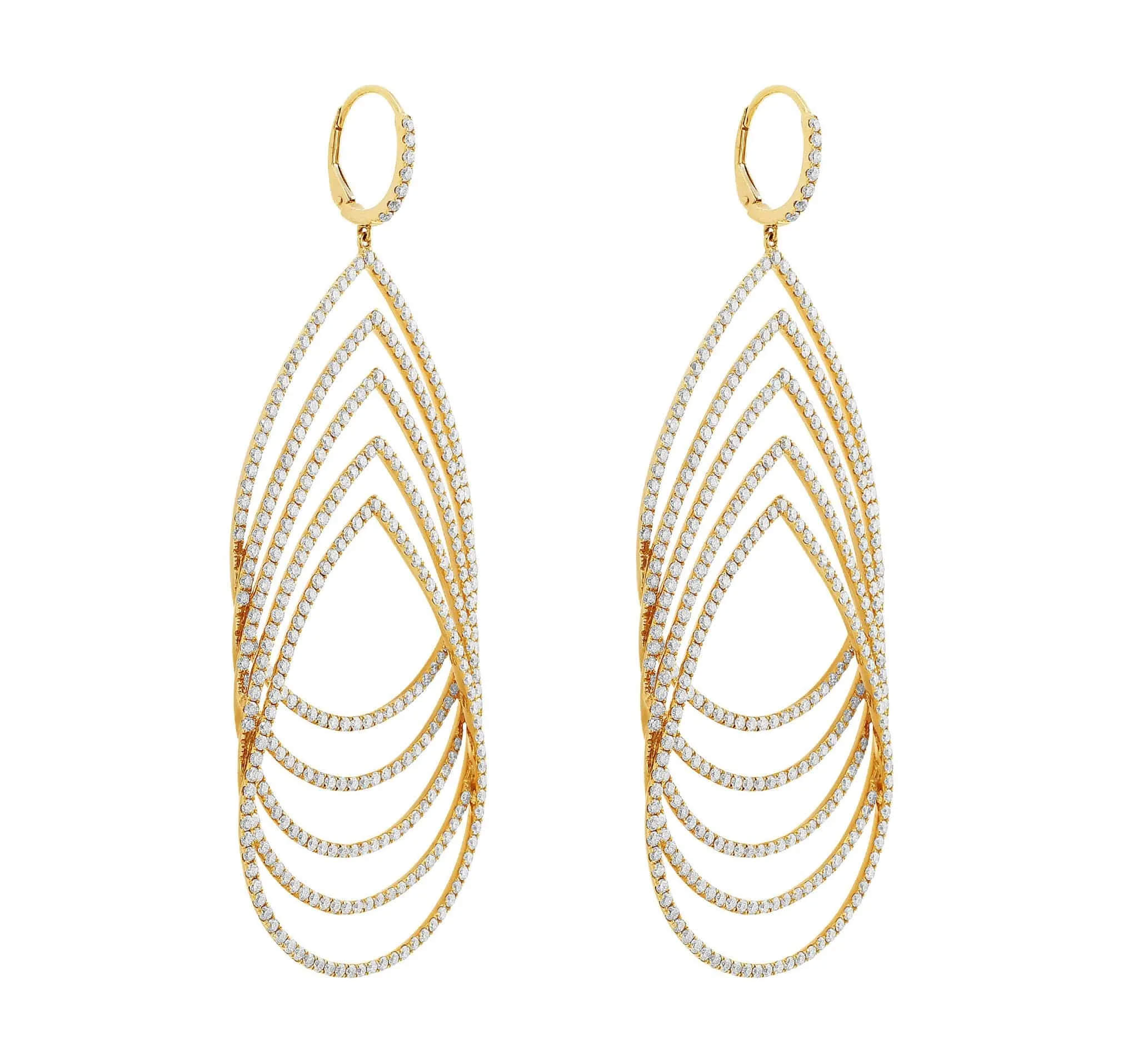 Rose Gold Diamond Chandelier Earrings
