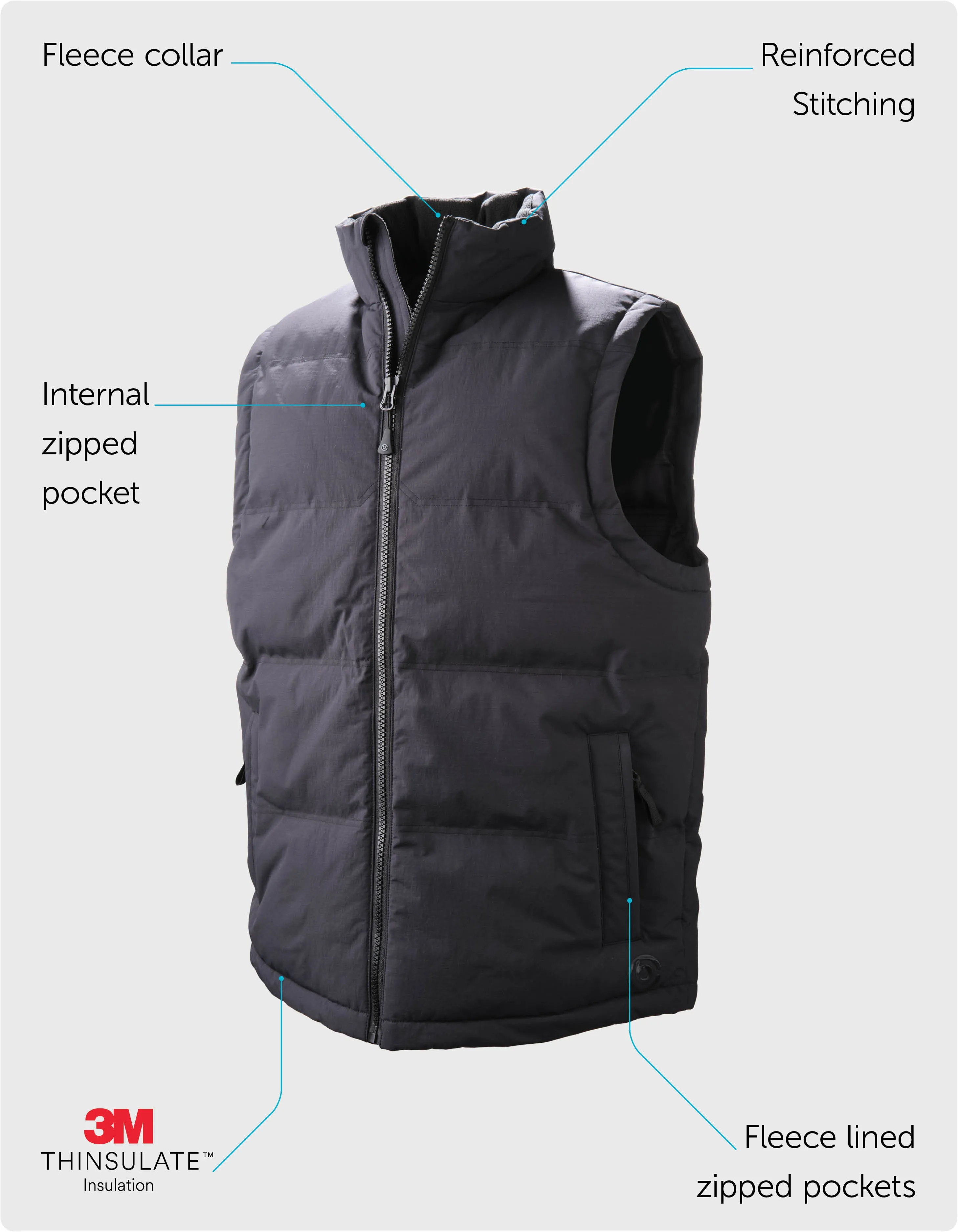 Rugged Mens Insulated Vest