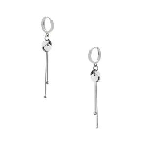 S925 Silver Circle Drop Earrings
