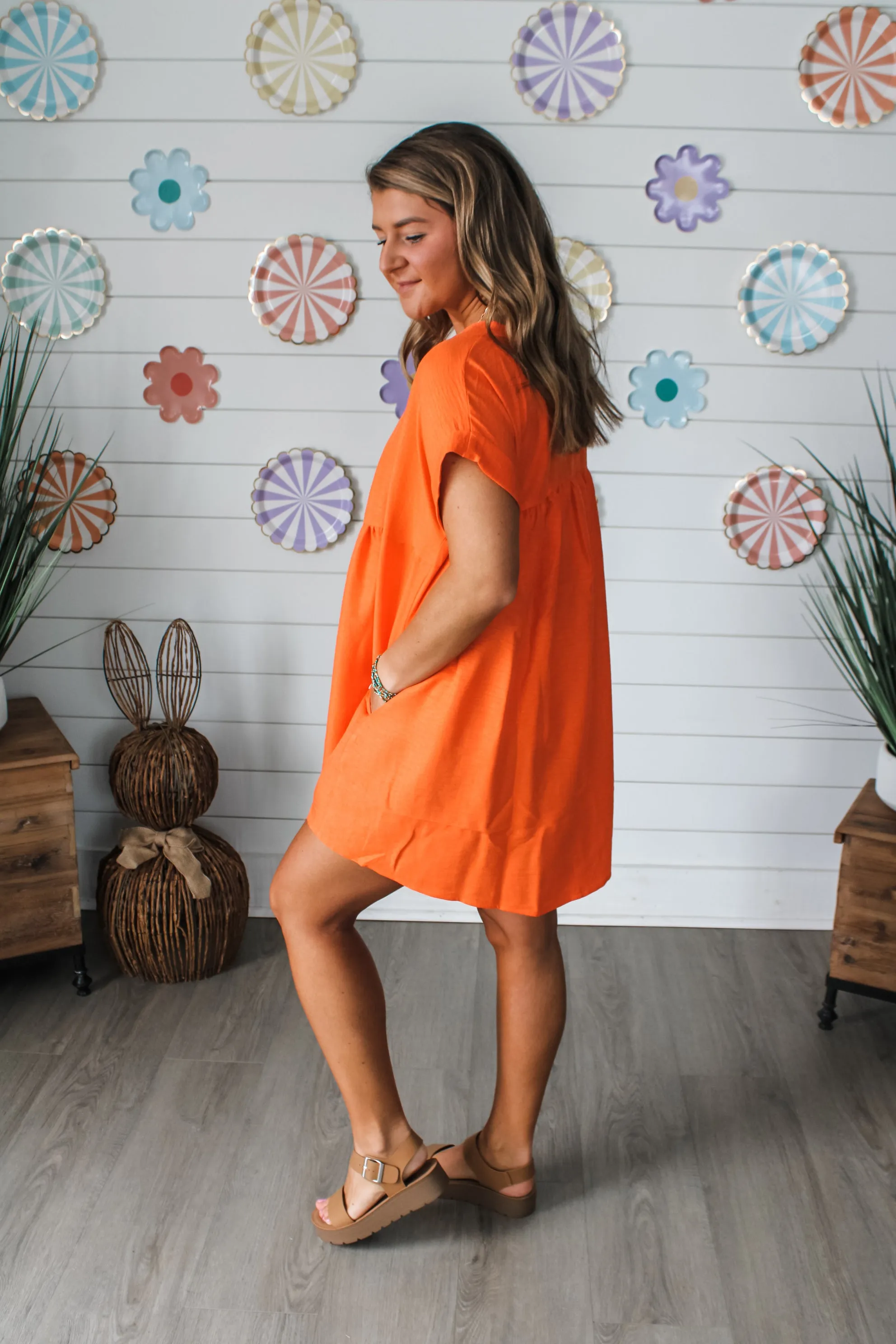 Seeking Sunshine Pocket Dress • Orange
