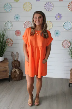 Seeking Sunshine Pocket Dress • Orange