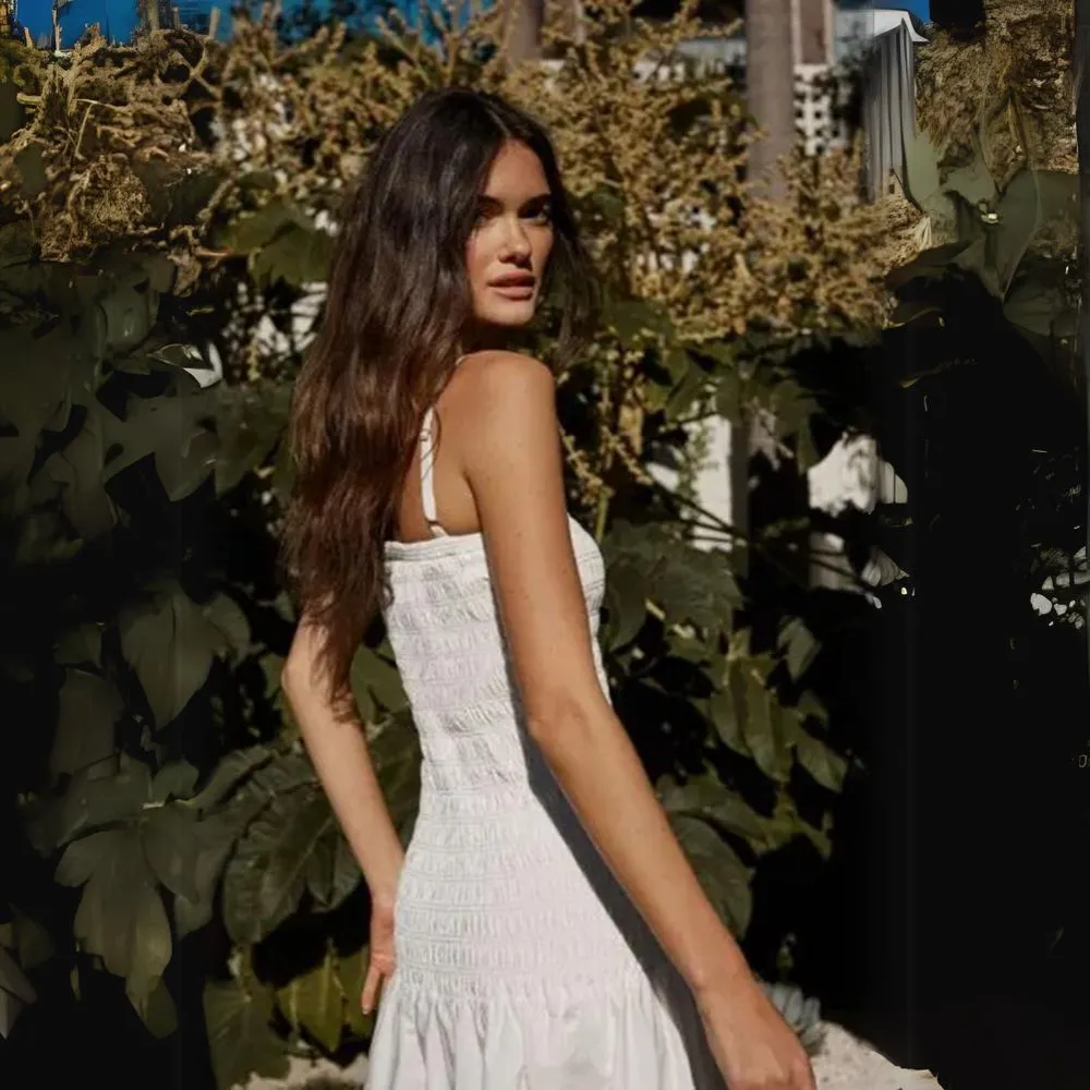 Shirred Maxi Dress