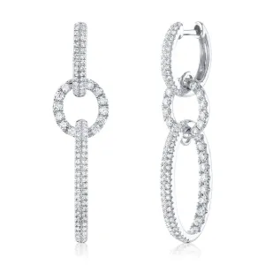 Shy Creation Interlocking Oval Drop Earrings