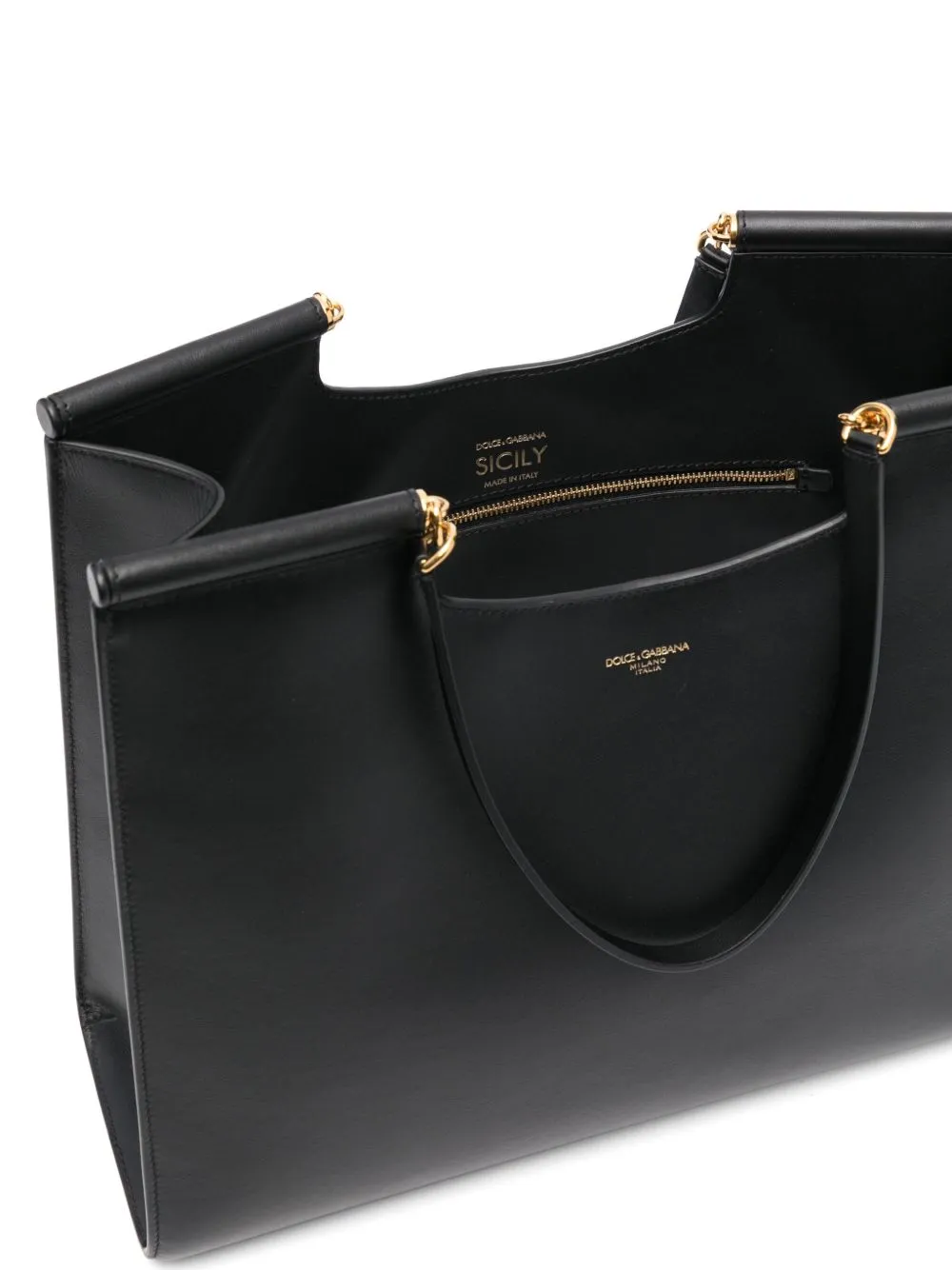 Sicily large leather tote bag