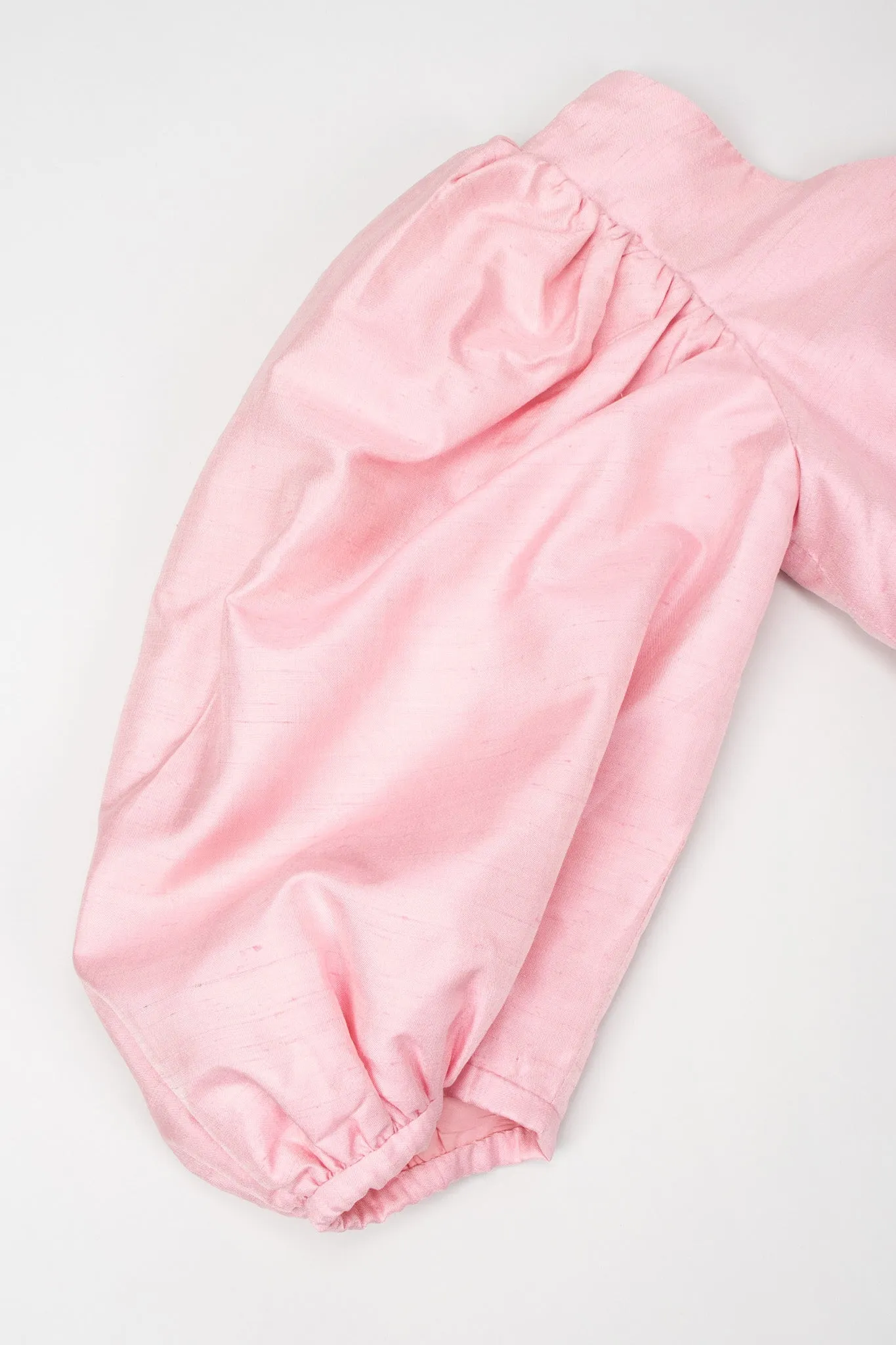 Silk Balloon Sleeve Top & Ball Skirt Set