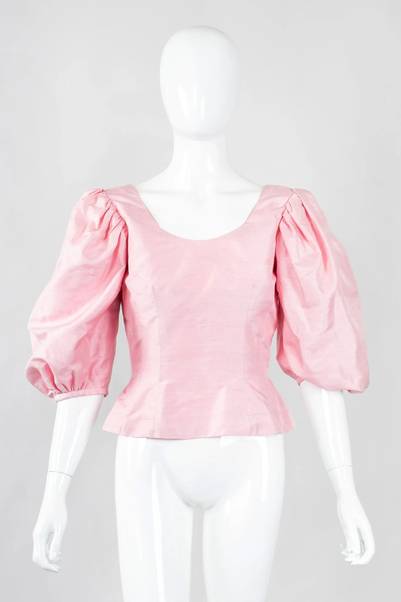 Silk Balloon Sleeve Top & Ball Skirt Set