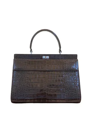 Single Top Handle Leather Bag