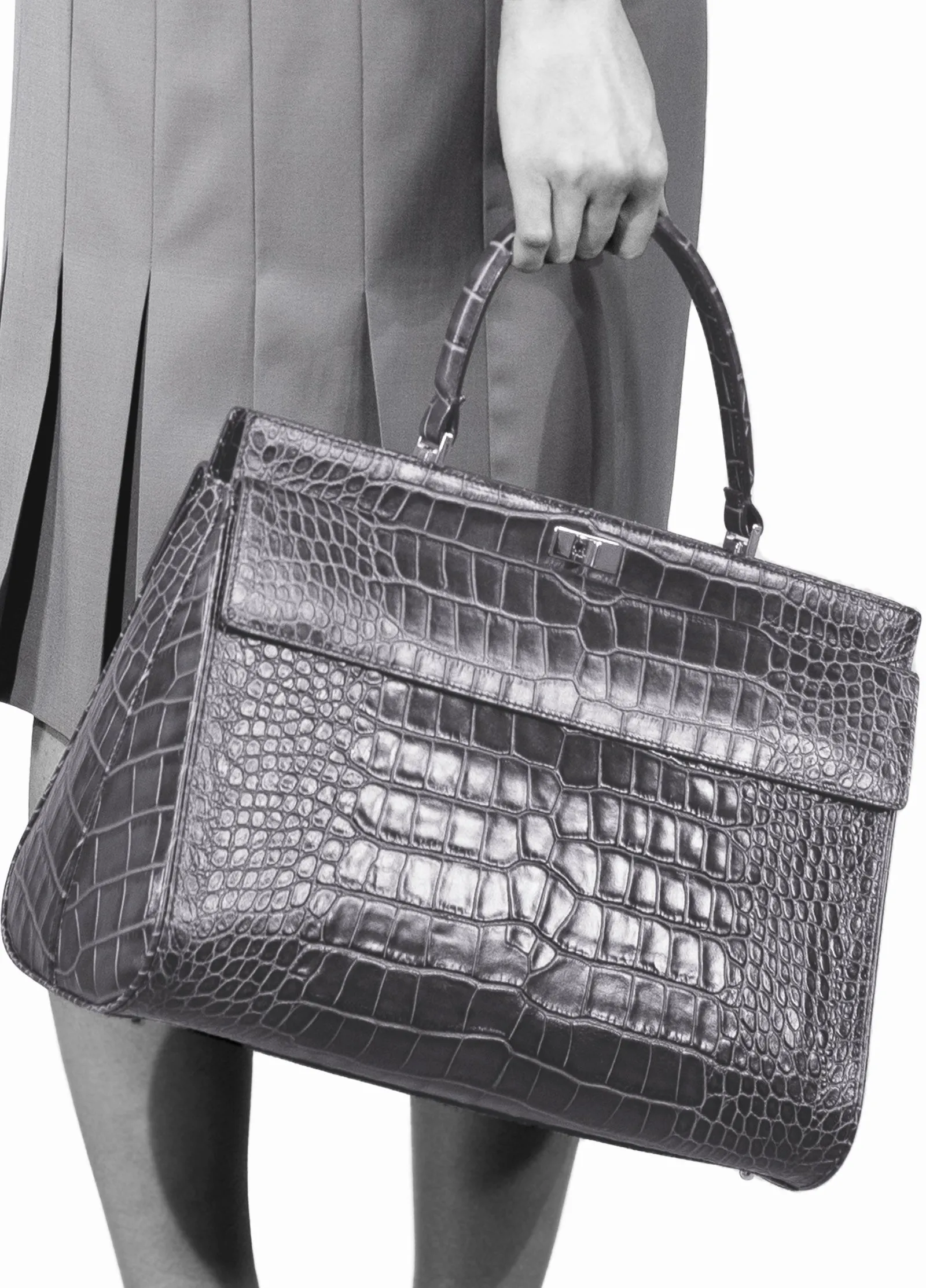 Single Top Handle Leather Bag