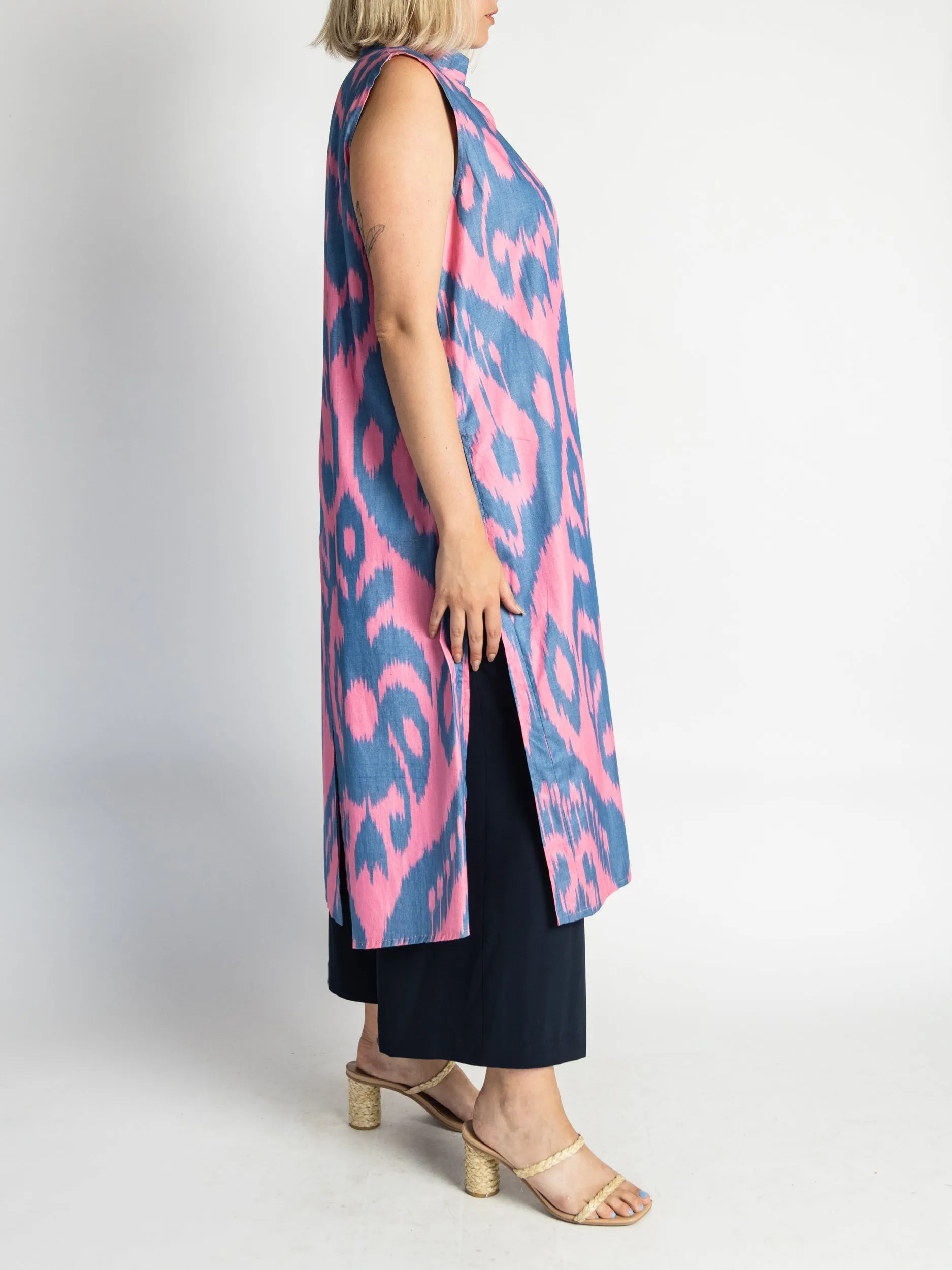 Sleeveless Cotton Caftan