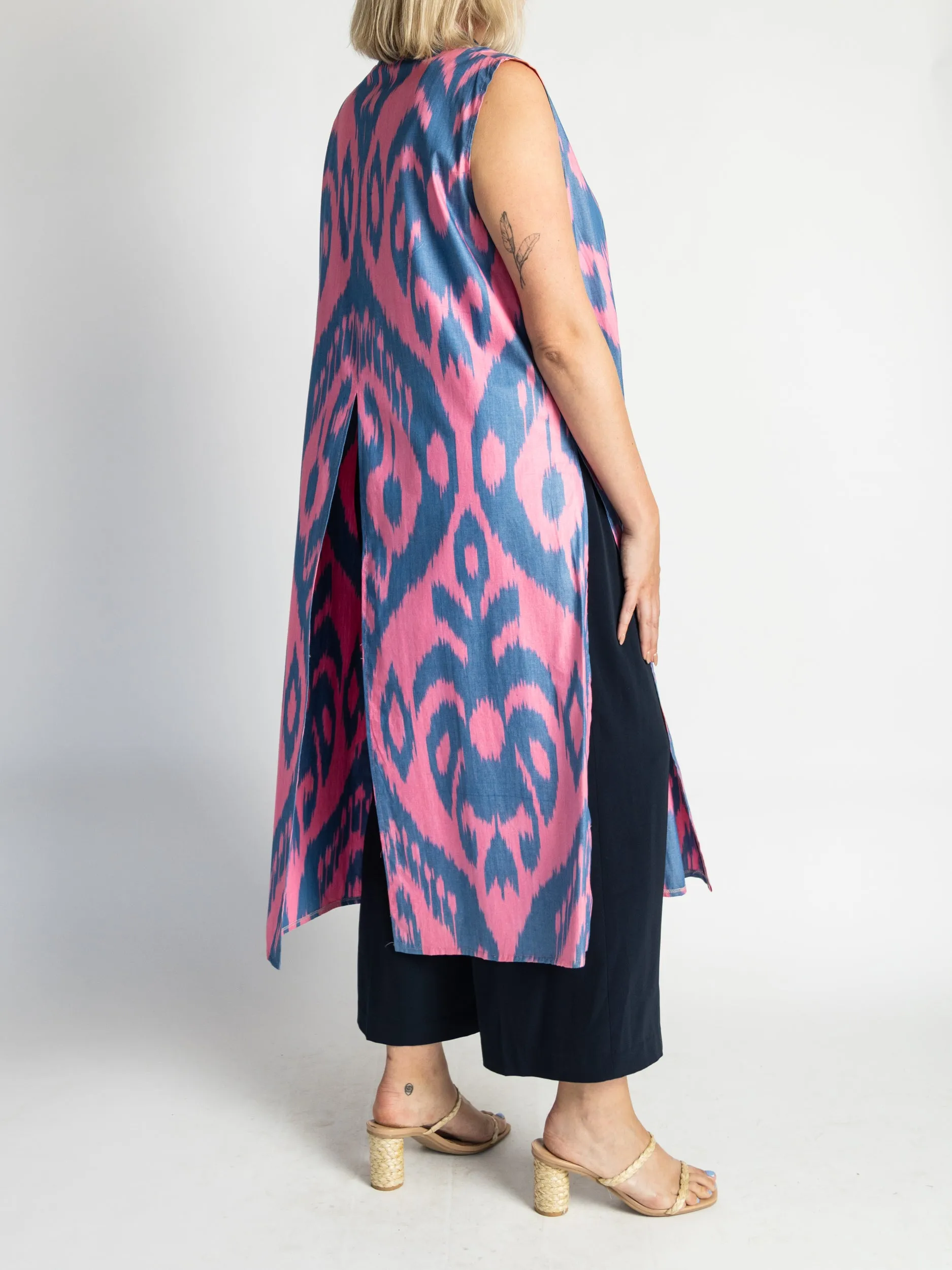 Sleeveless Cotton Caftan