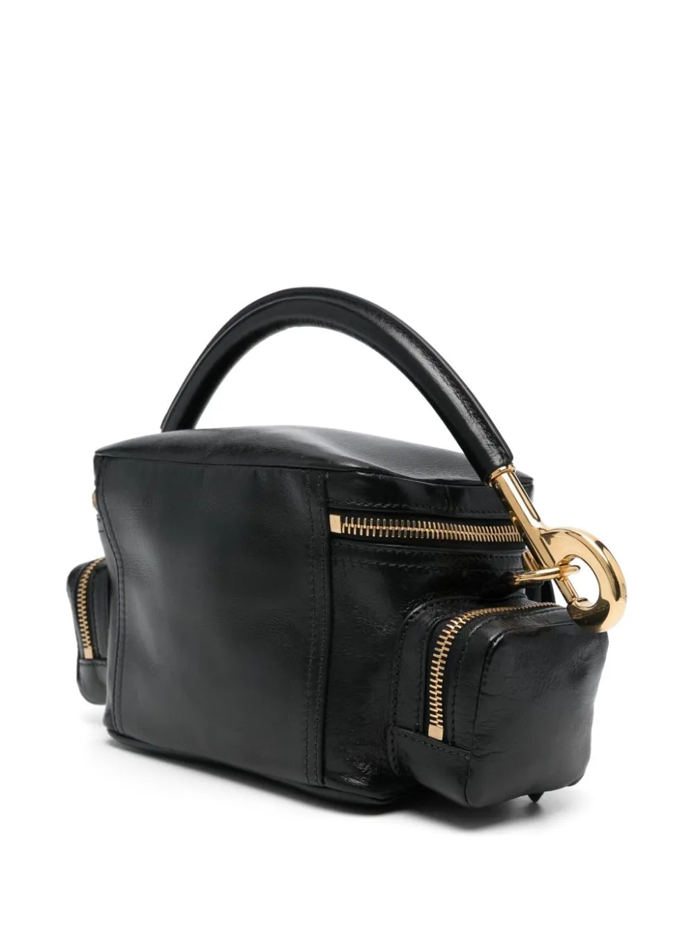 Small leather camera bag