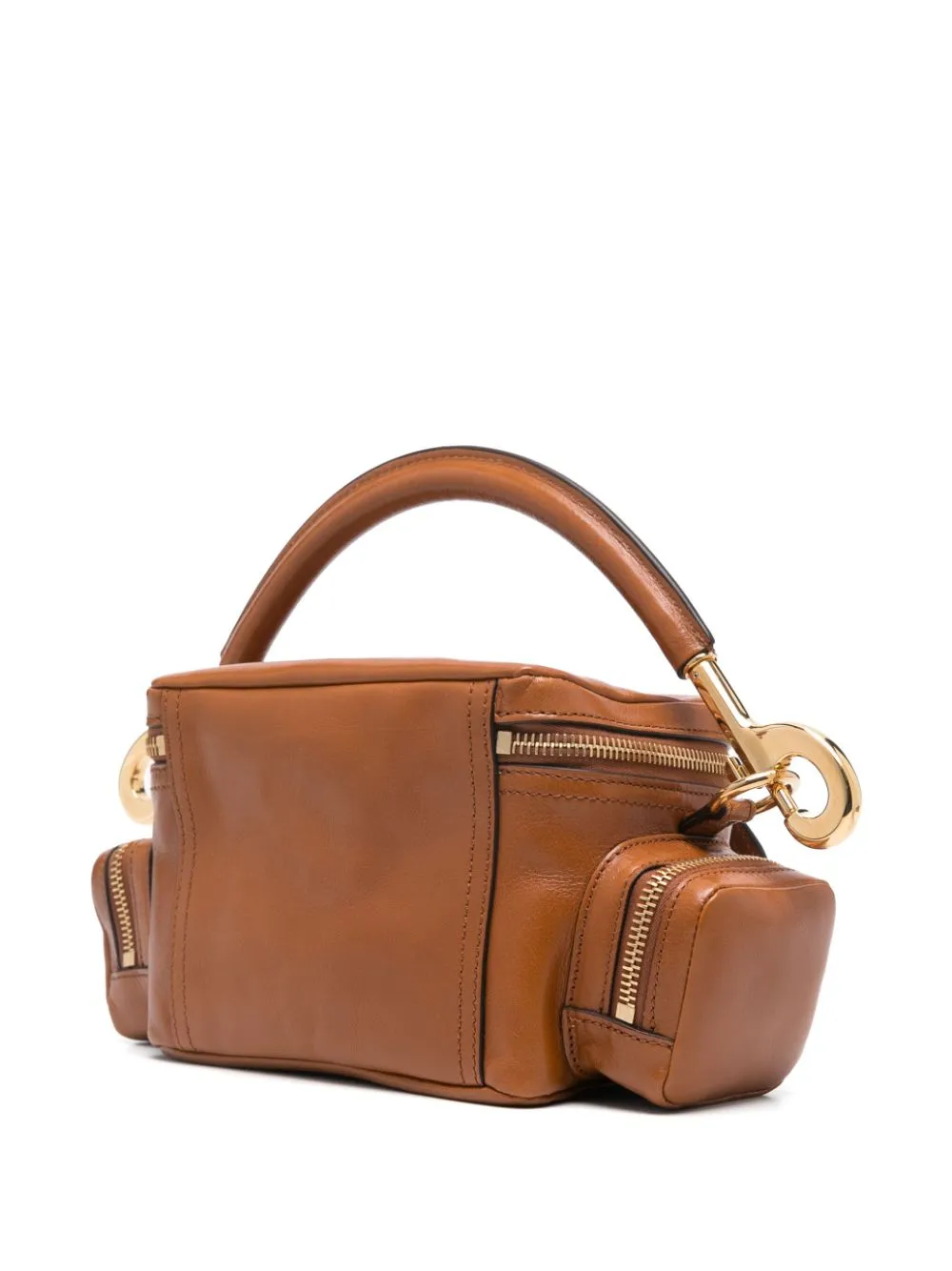 Small leather camera bag