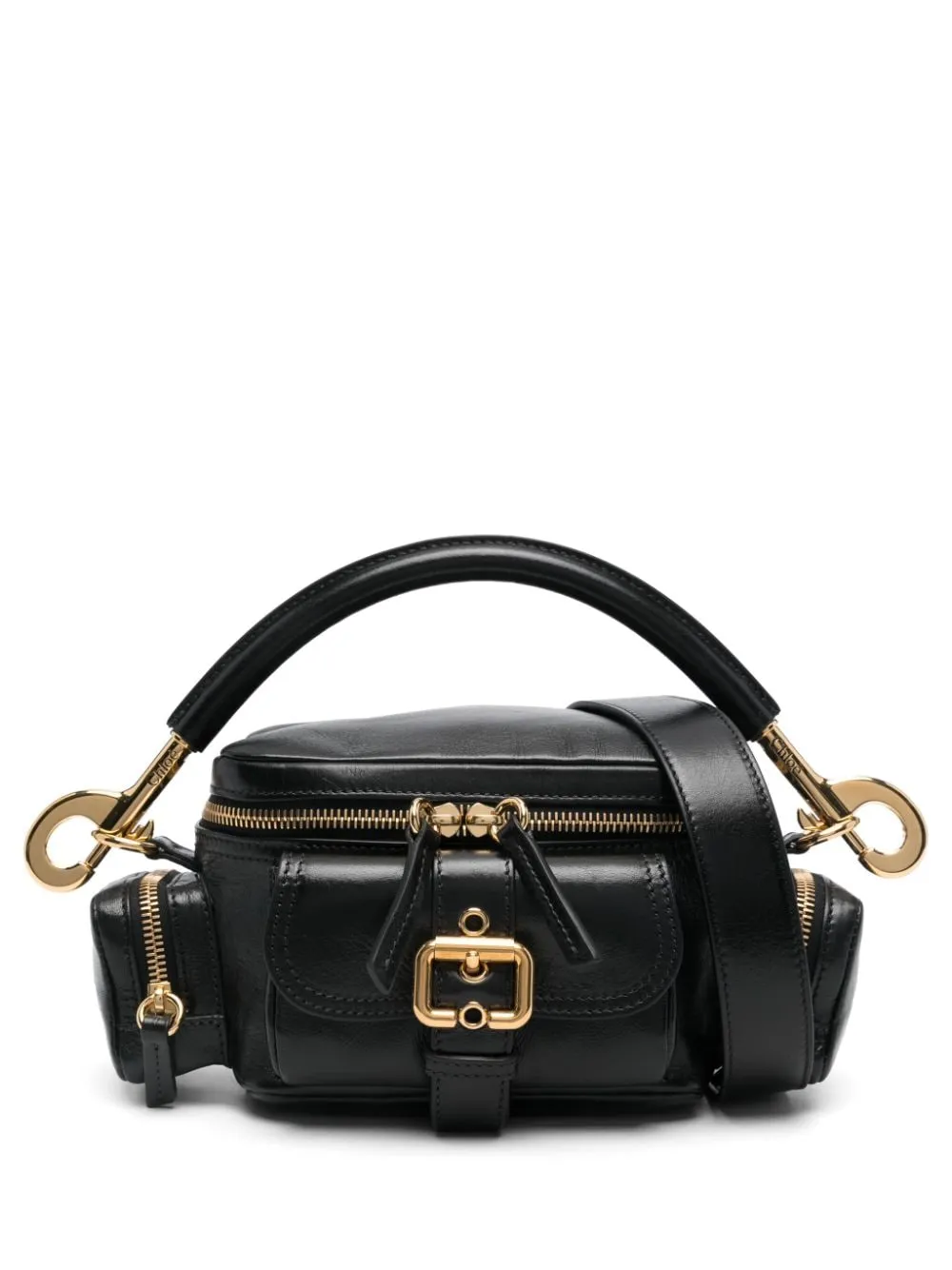 Small leather camera bag