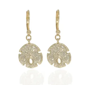 Stardust Gold Small Sand Dollar Earrings