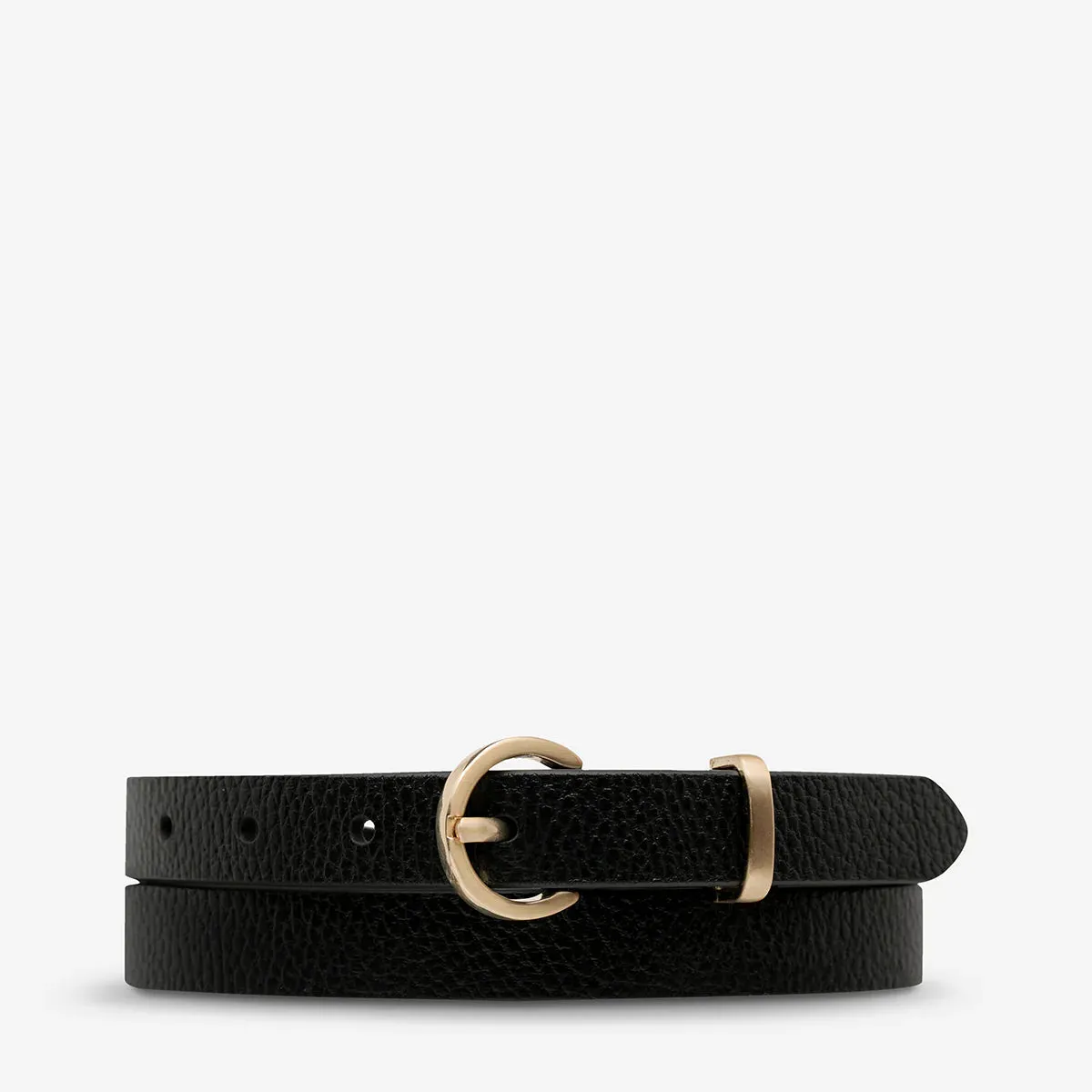 Status Anxiety II HAPPENS ALL THE TIME Belt - Black/Gold