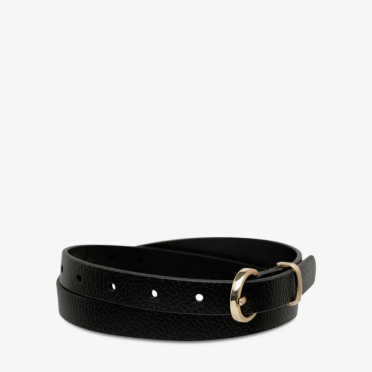 Status Anxiety II HAPPENS ALL THE TIME Belt - Black/Gold