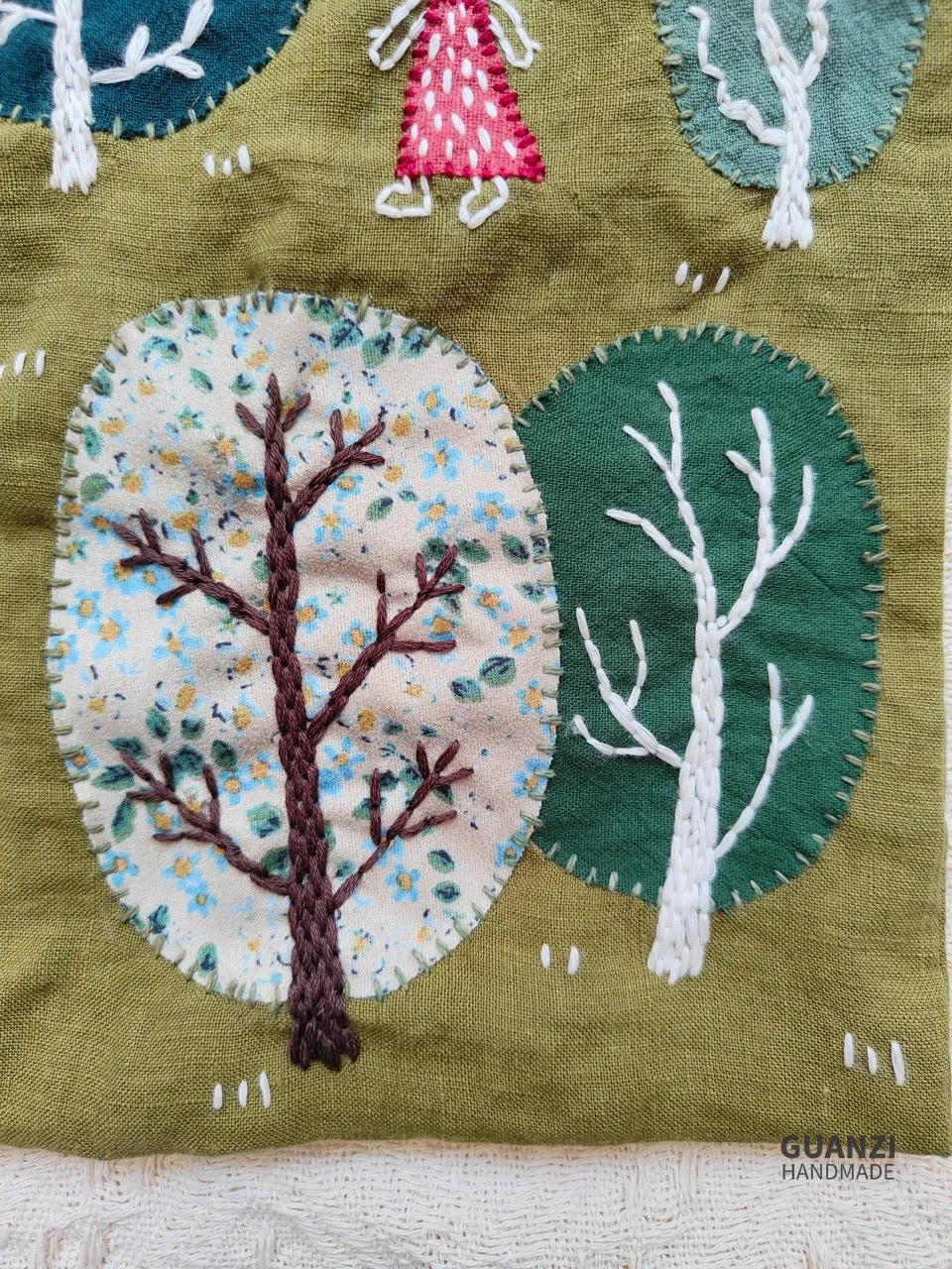 Strolling In Forest - Original DIY Patchwork Embroidered Bag