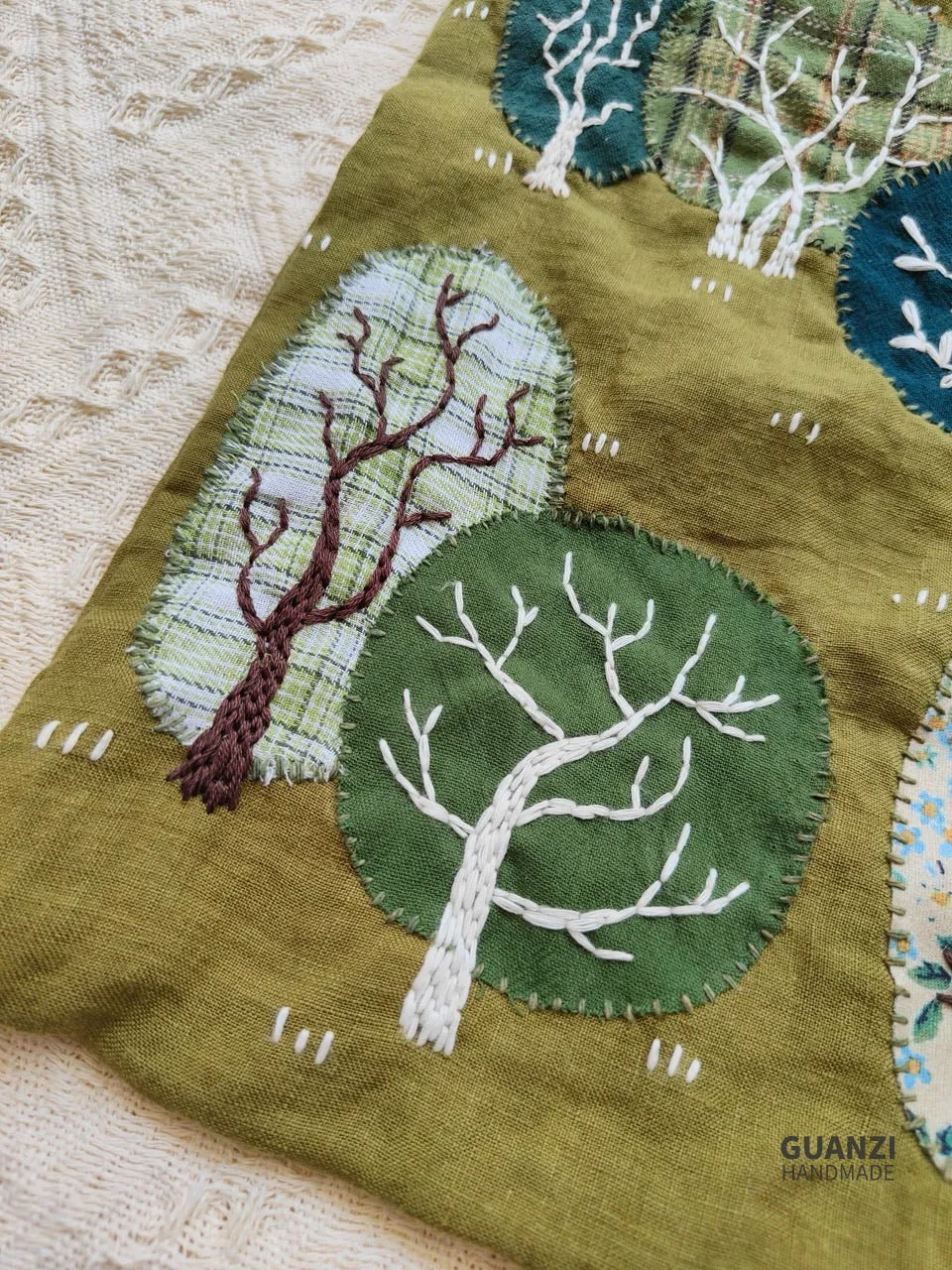 Strolling In Forest - Original DIY Patchwork Embroidered Bag