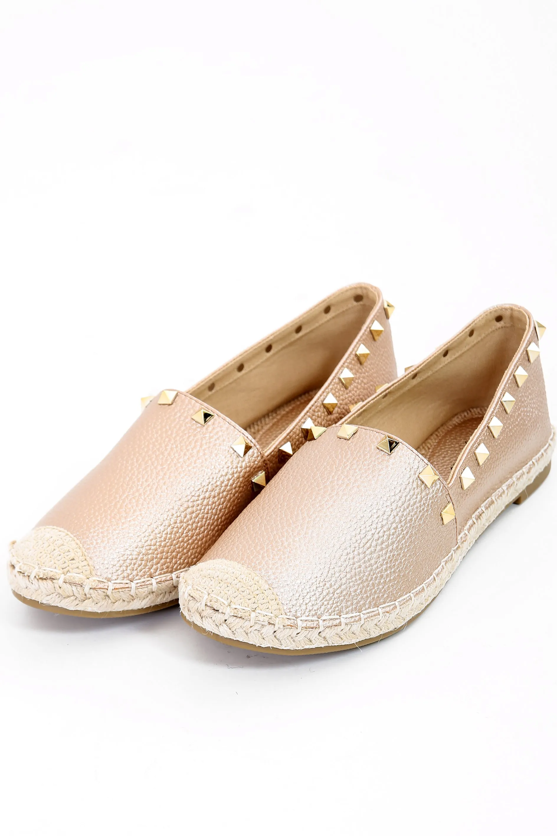 Studded PU Espadrilles