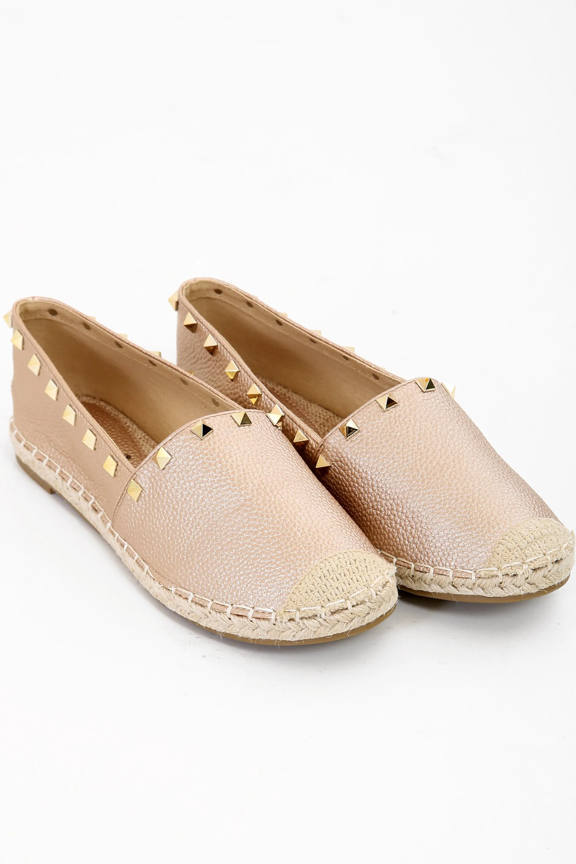 Studded PU Espadrilles