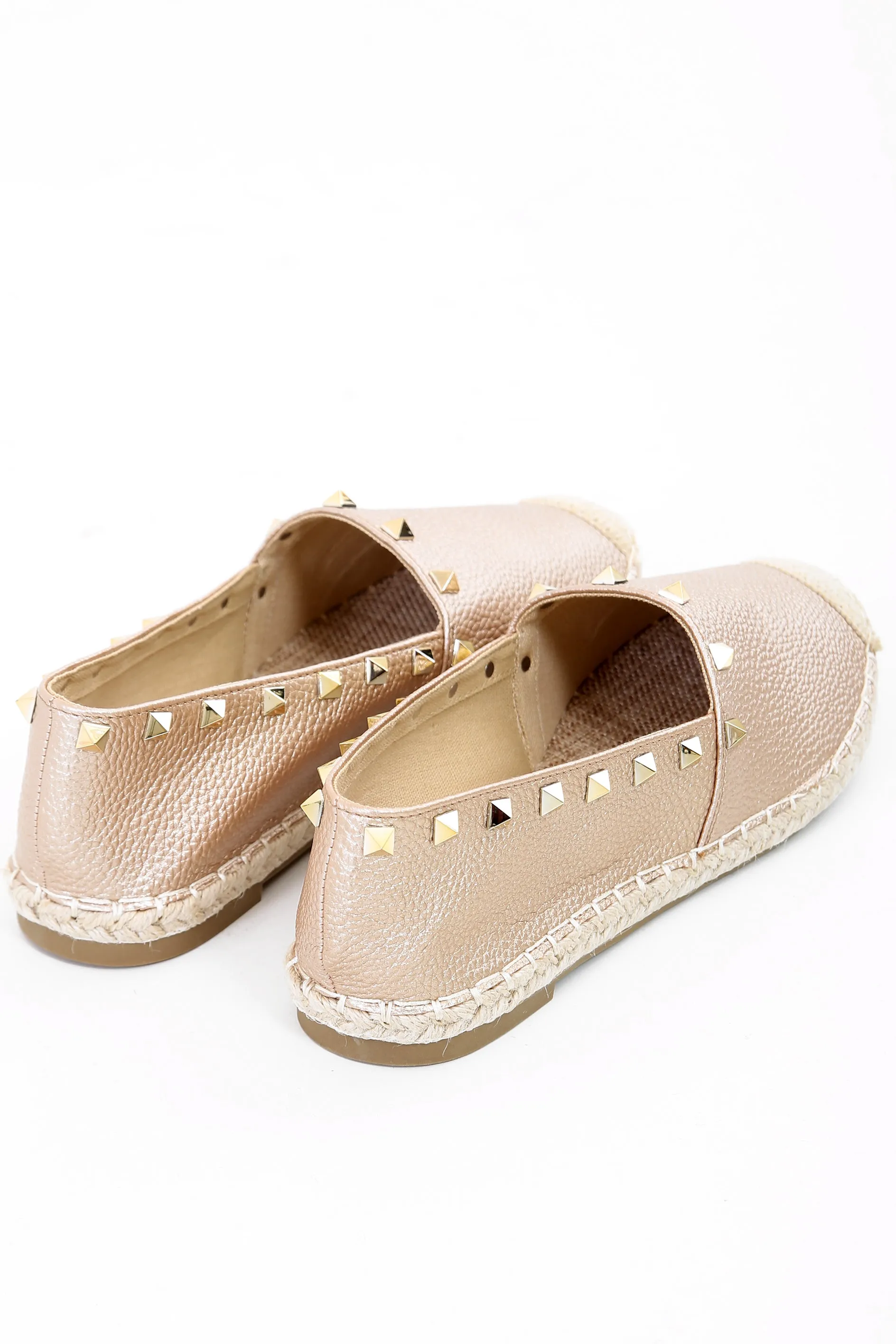Studded PU Espadrilles