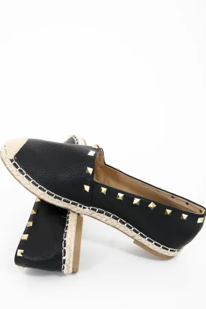 Studded PU Espadrilles