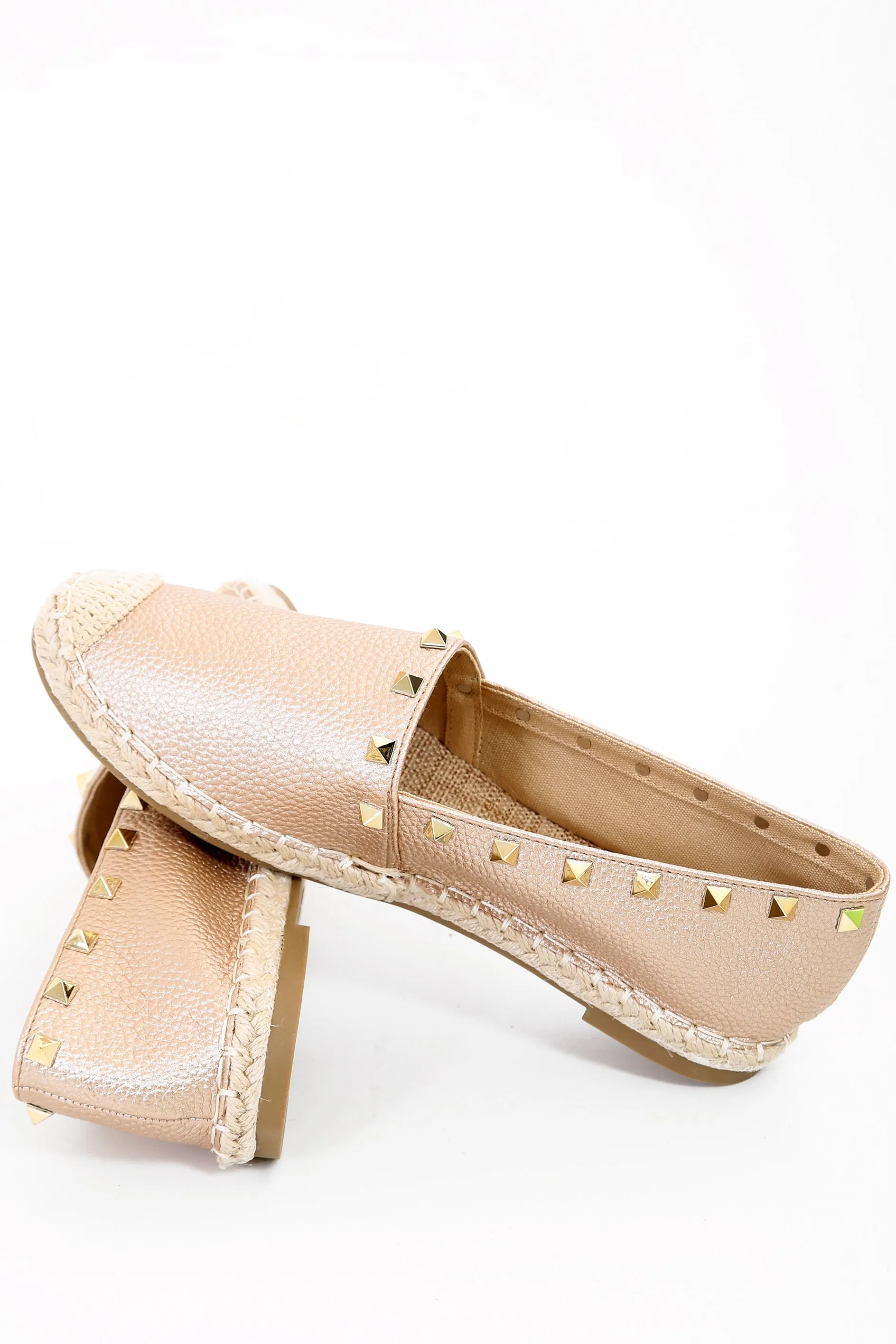 Studded PU Espadrilles