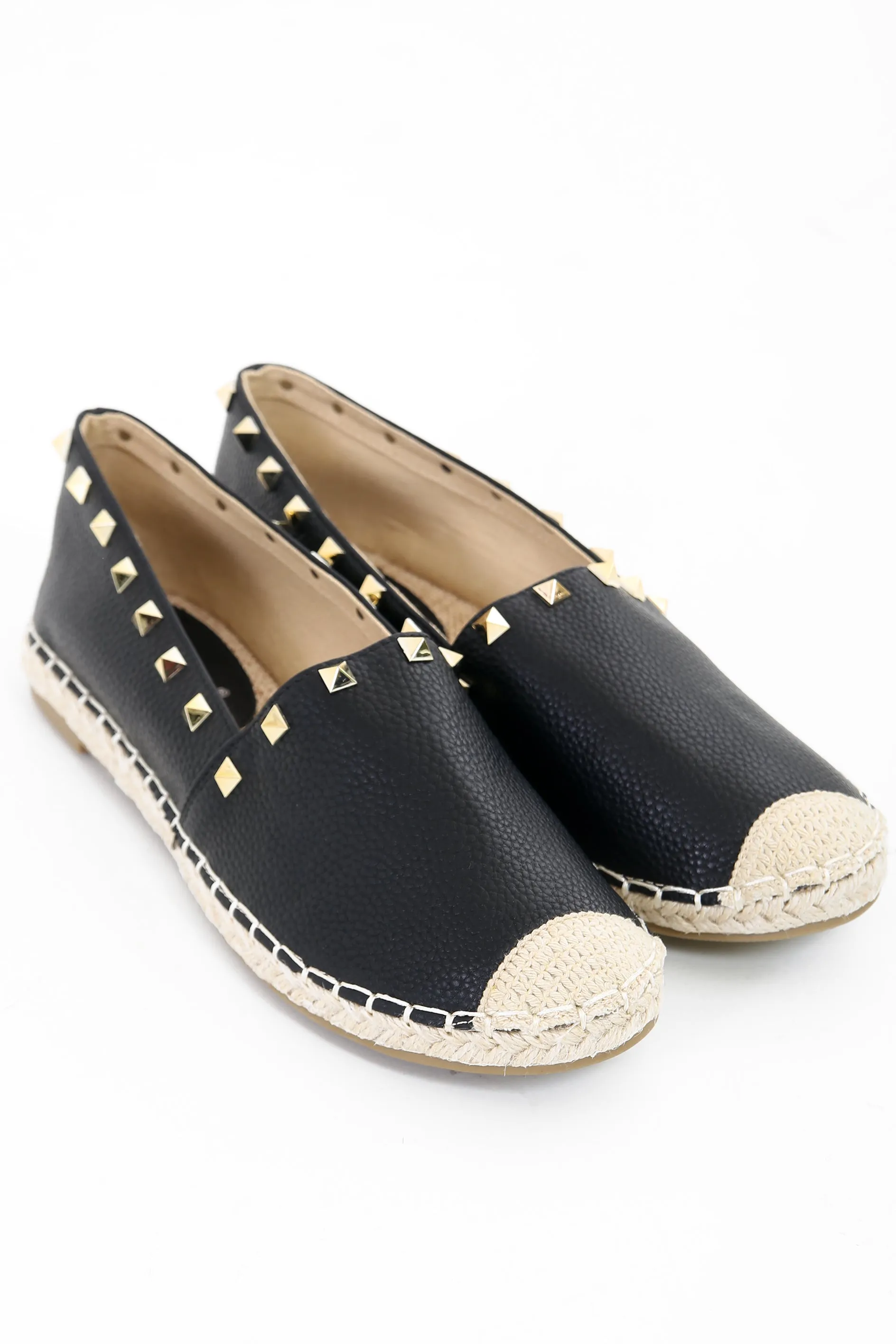 Studded PU Espadrilles