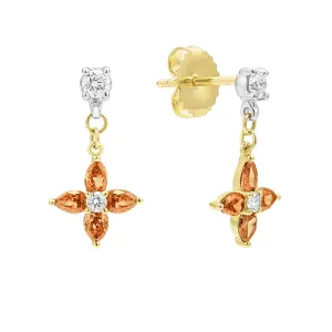 Studio 18K Gold Marquise Diamond Drop Earrings