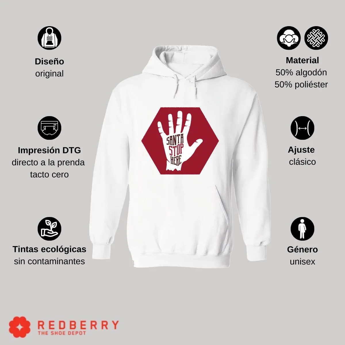 Sudadera Deportiva Hombre Navideña Hoodie 028