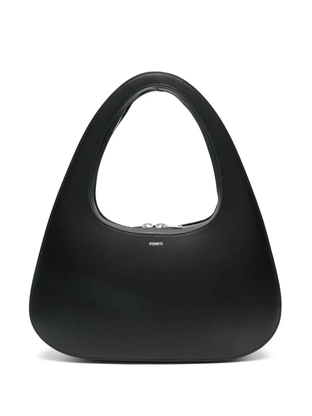 Swipe baguette leather shoulder bag