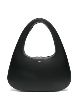 Swipe baguette leather shoulder bag