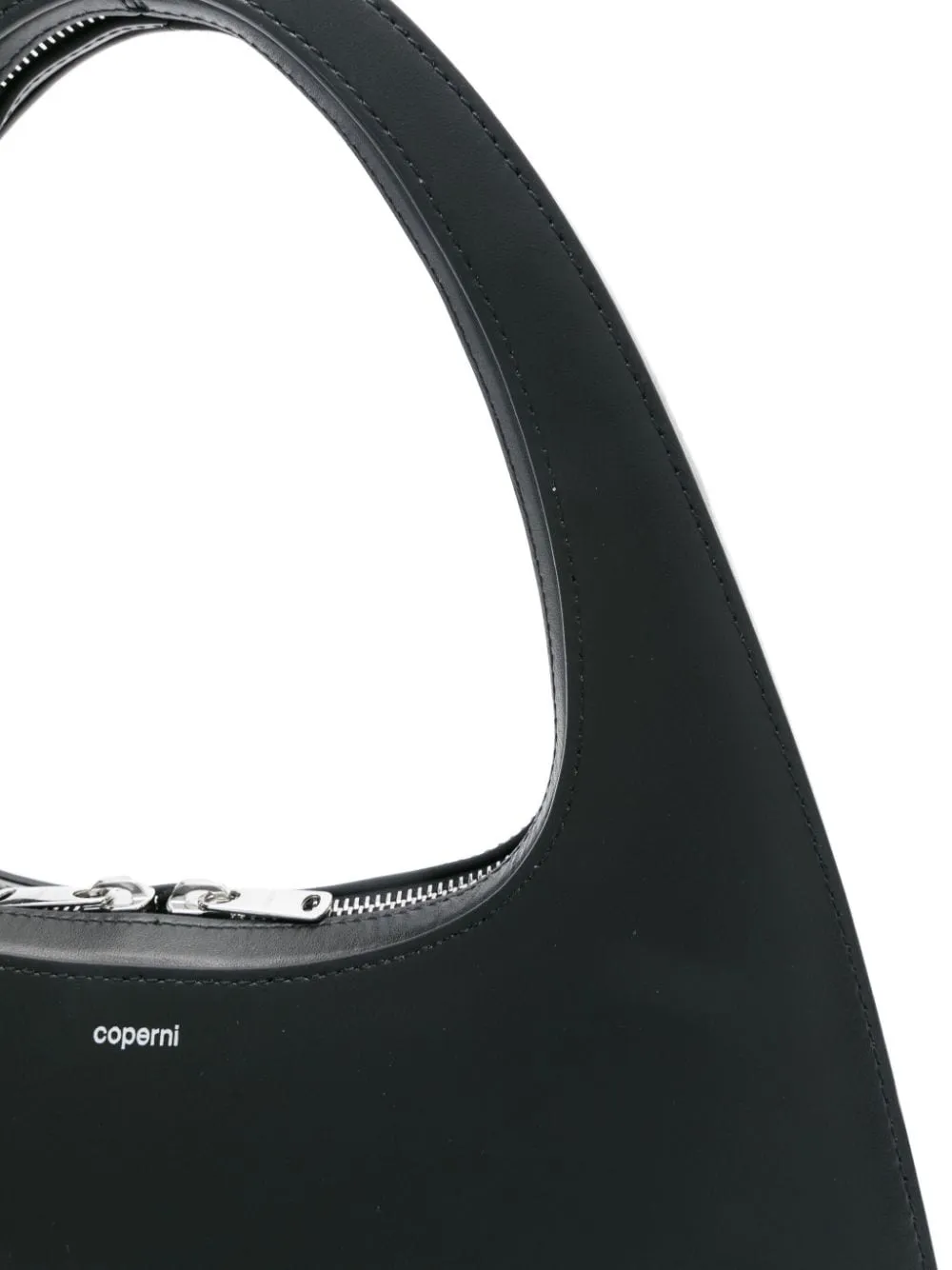 Swipe baguette leather shoulder bag