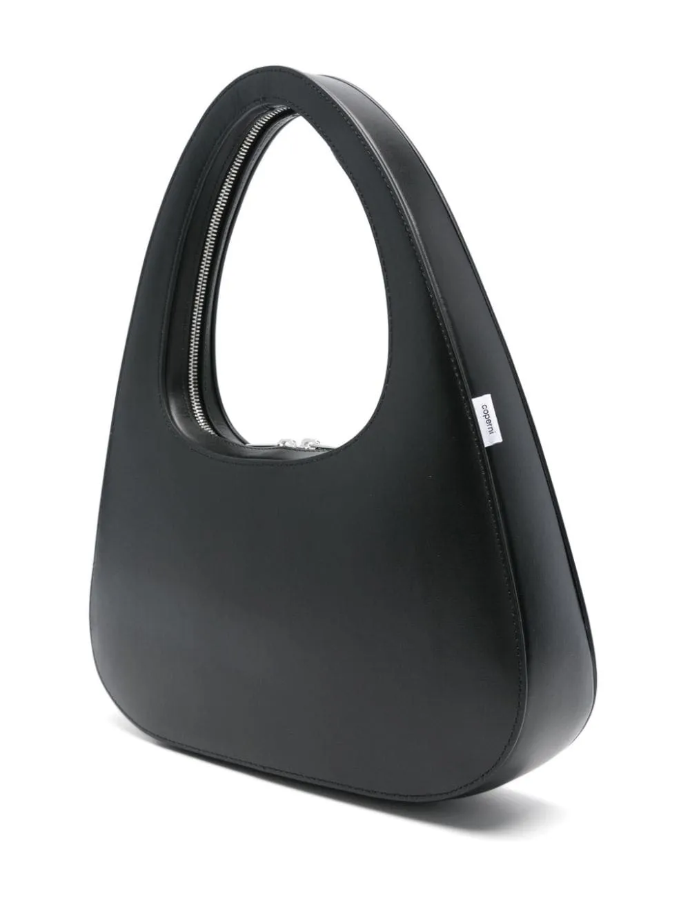 Swipe baguette leather shoulder bag