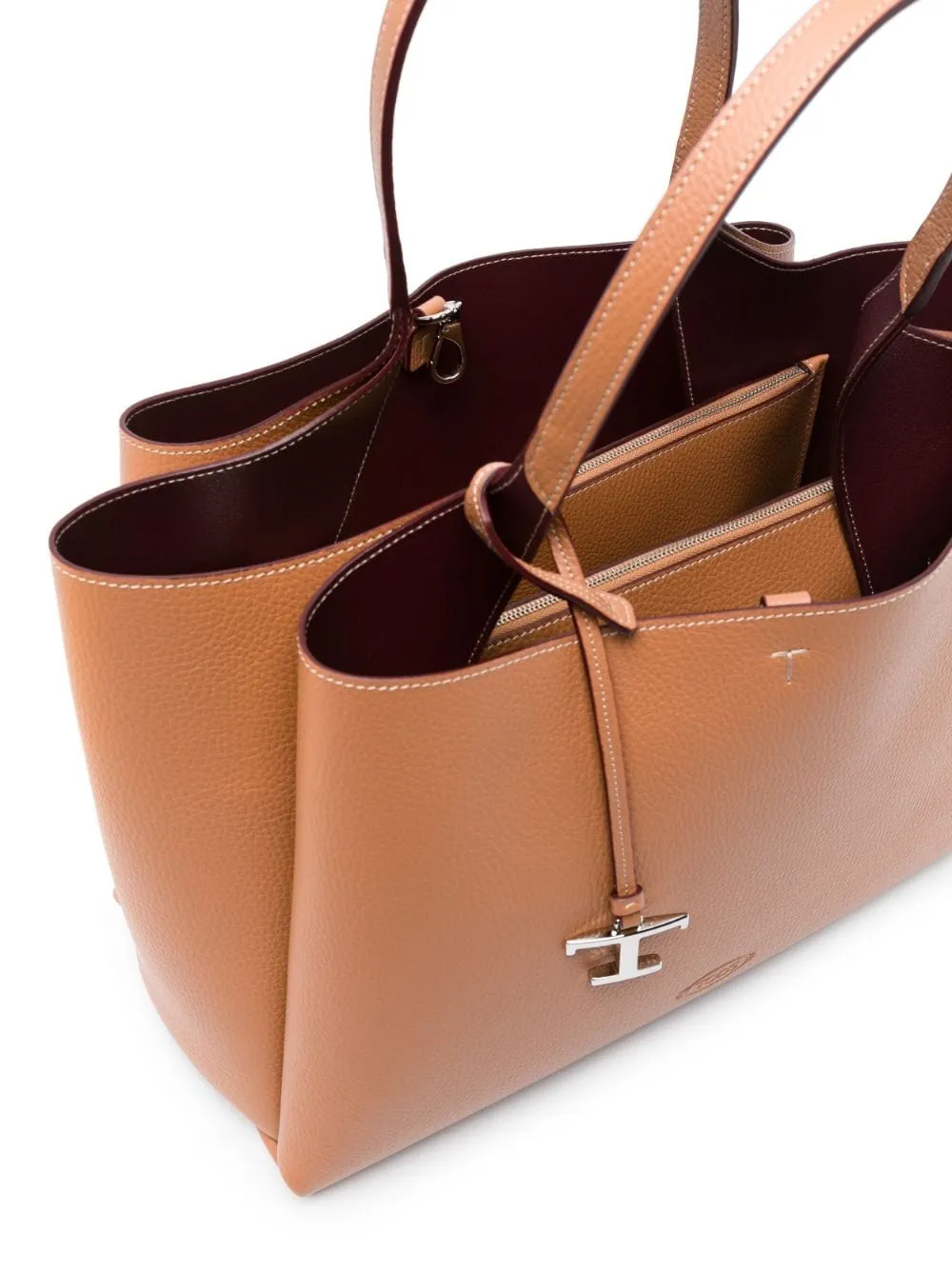 T timeless medium leather tote bag