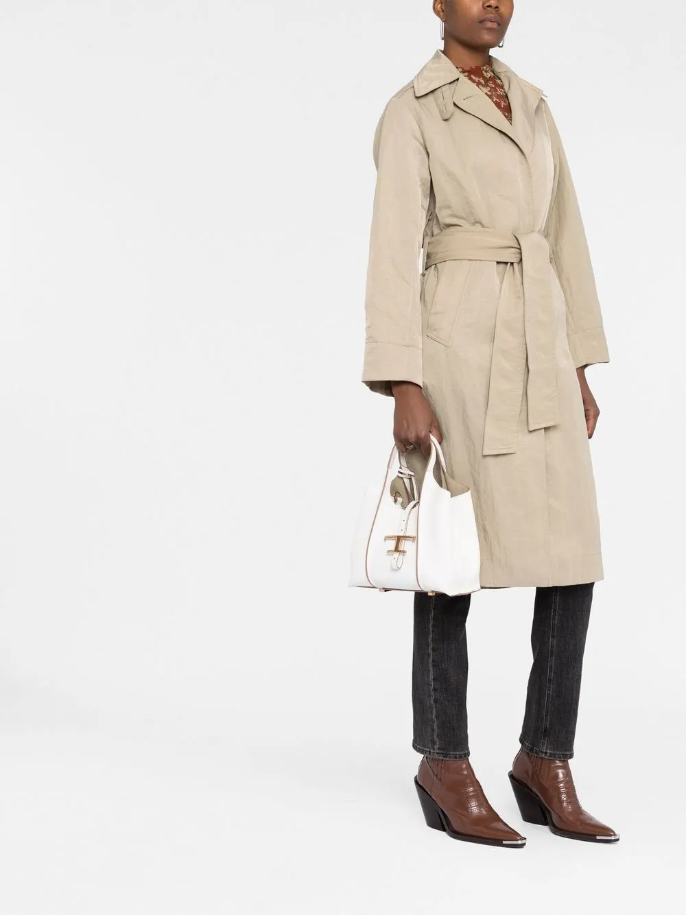 T timeless micro leather tote bag