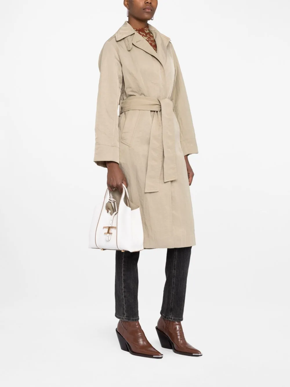 T timeless micro leather tote bag