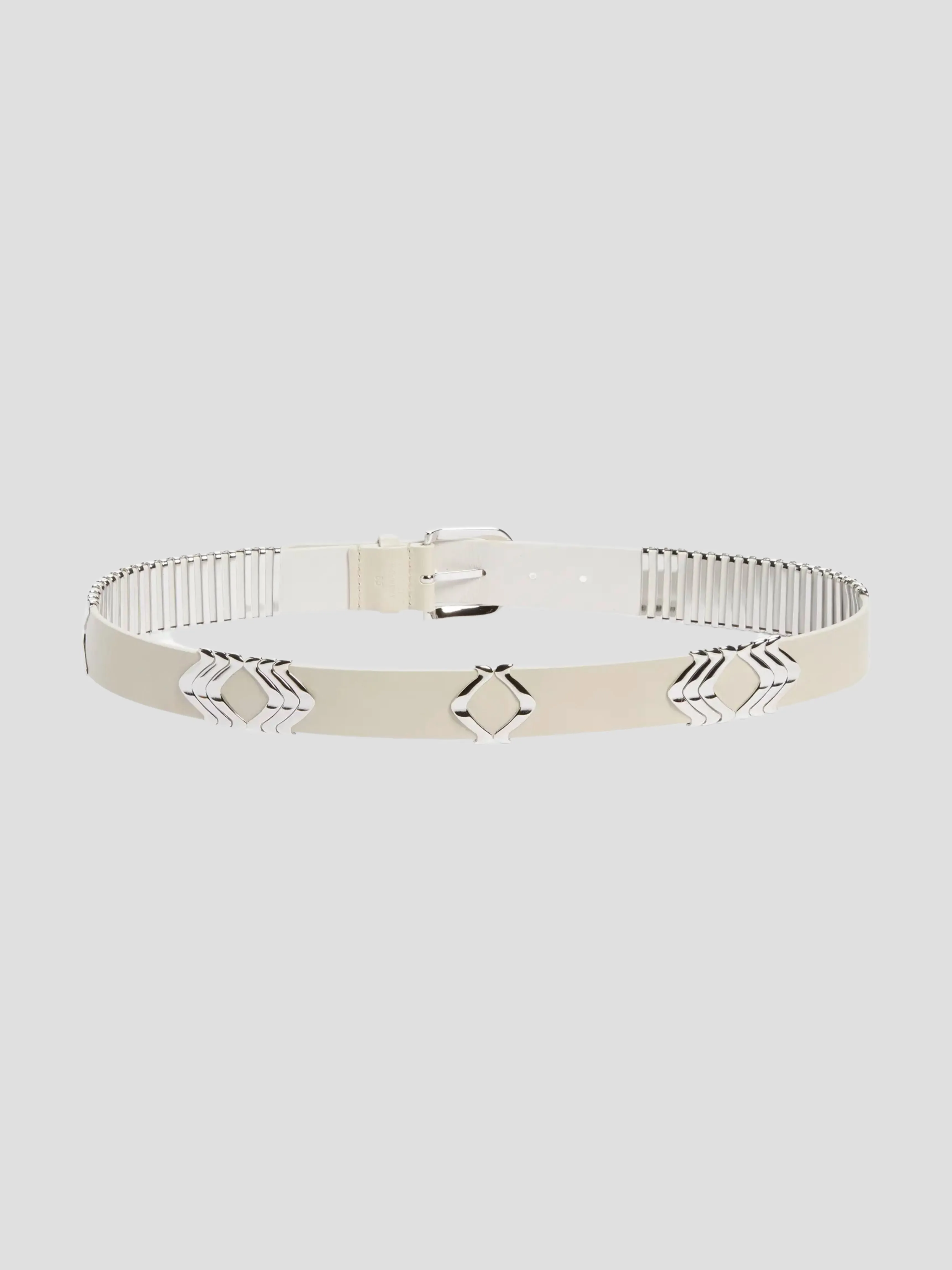 Tehora White Leather Belt