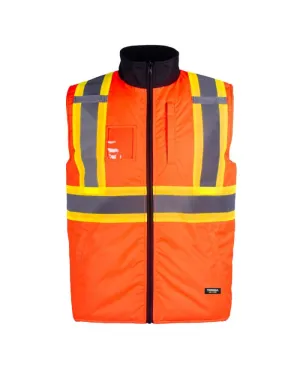 Terra Hi-Vis Insulated Reversible Vest for Construction & Utility Workers – Lightweight, Warm, Multi-Pocket Safety Gear