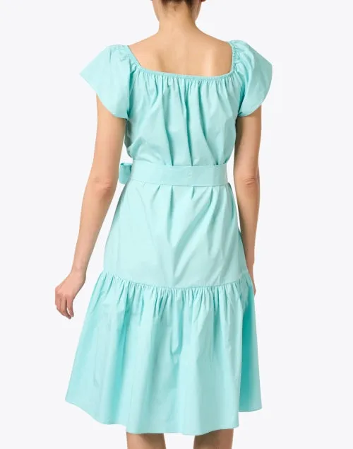 Thalia Aqua Cotton Dress