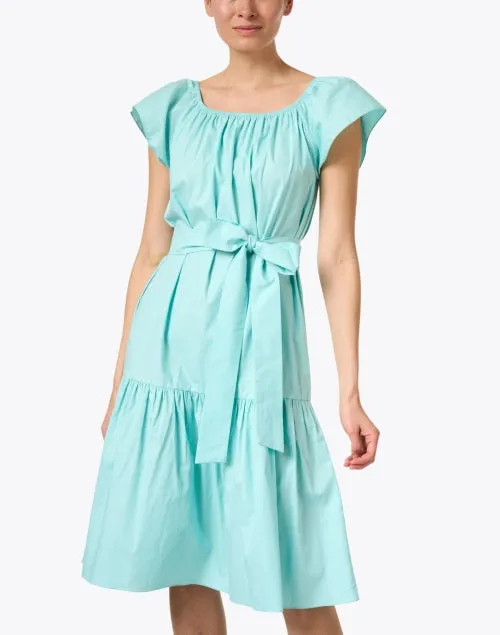Thalia Aqua Cotton Dress