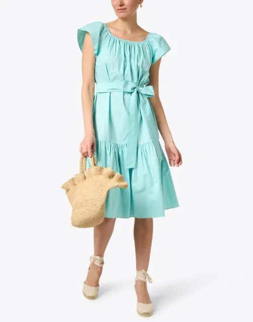 Thalia Aqua Cotton Dress