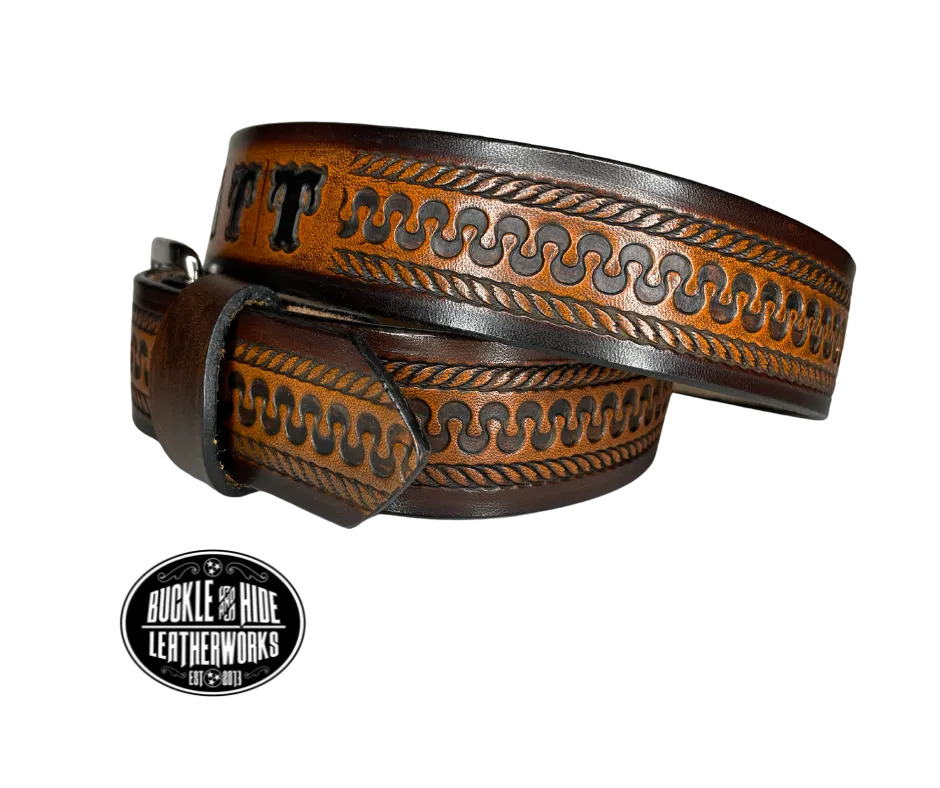 The "Law Dawg" Name Leather Belt