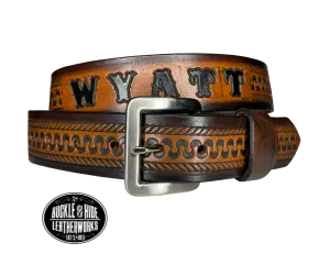 The "Law Dawg" Name Leather Belt