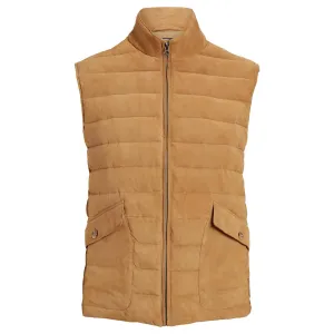 Tissue Suede Inulated Vest Desert Khaki