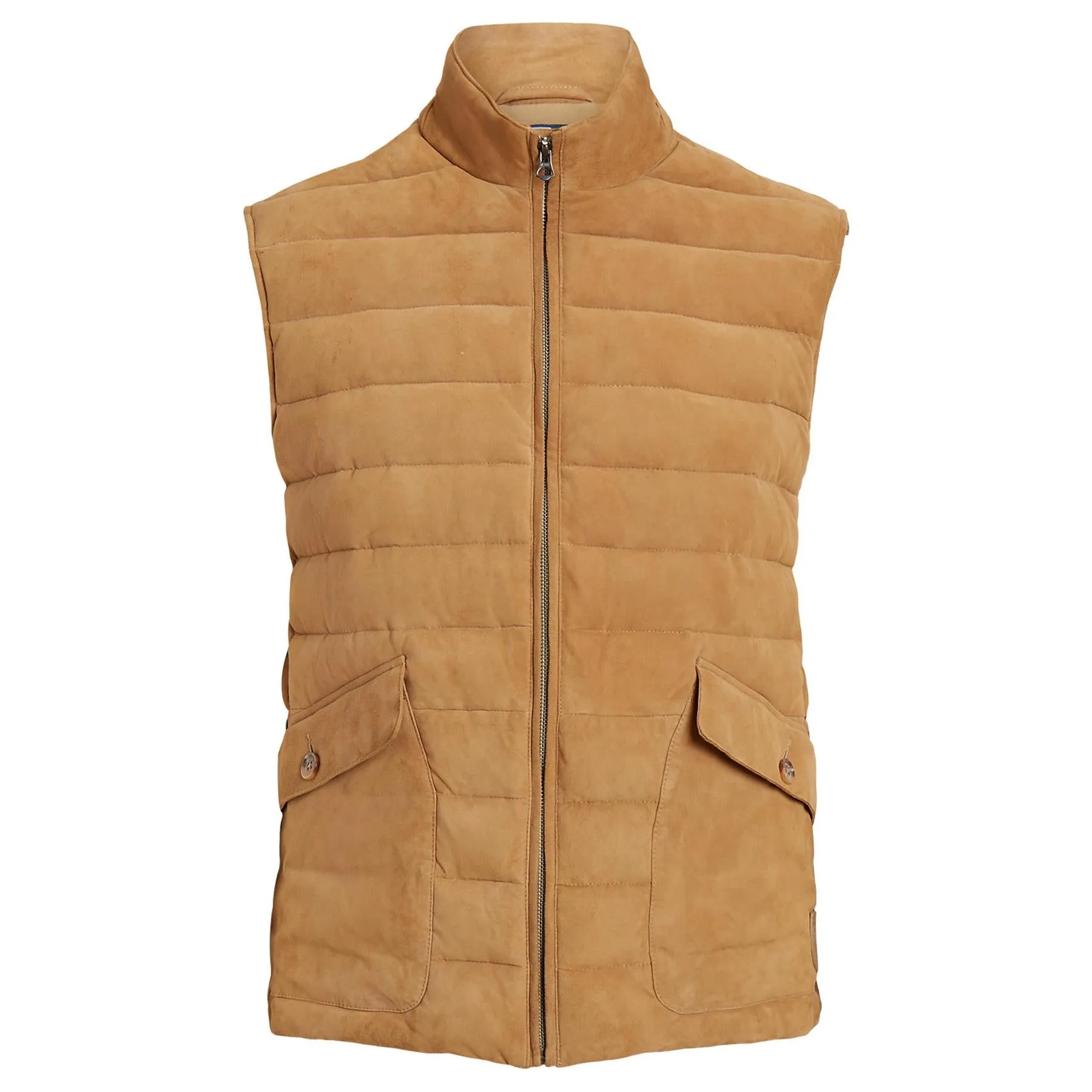 Tissue Suede Inulated Vest Desert Khaki